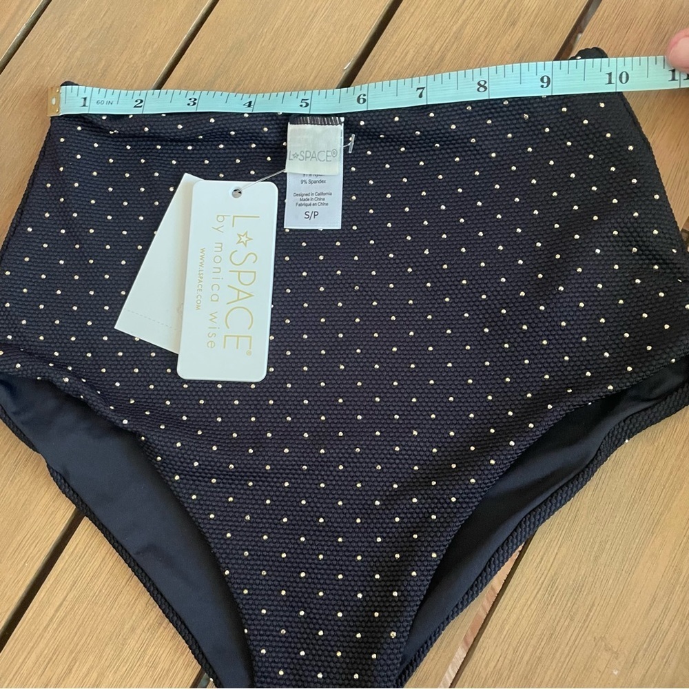 Anthropologie‎ L*Space Portia Classic High Waisted Black Bikini Bottoms - Picture 3 of 7